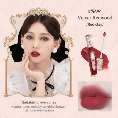 Beauty Glazed  Mirror Flower Lip Gloss  Lipstick Strawberry Rococo Collection Little Angel Lip Cream Lipstick 3.5g