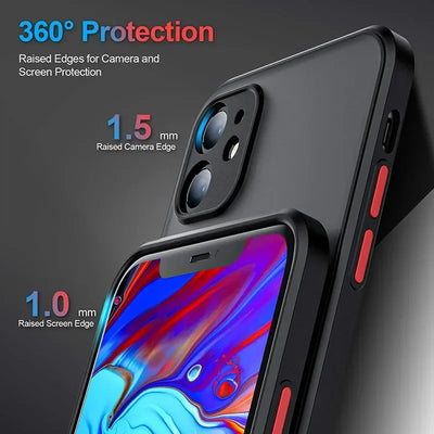 New Armor Bumper Shockproof Phone Case For iPhone 15 11 12 13 Mini 14 Pro XR X Xs Max Plus Silicone Hard Cover Capa