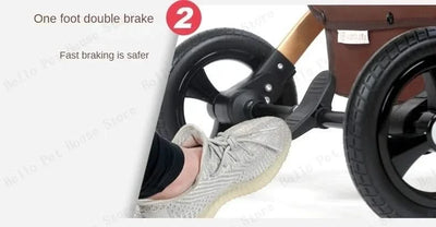 3-in-1 Twin Baby Stroller with Car Seat,portable Foldable Baby Stroller High View Newborn Baby Stroller Can Sit and Lie