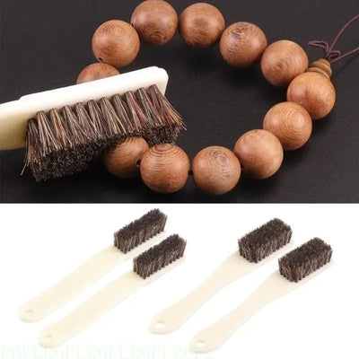 652F 2pcs Rock Climbing Chalk Brush Firm Bouldering Chalk Brush with Thick Hair Bristles Bouldering Cleaner Tool Accessory
