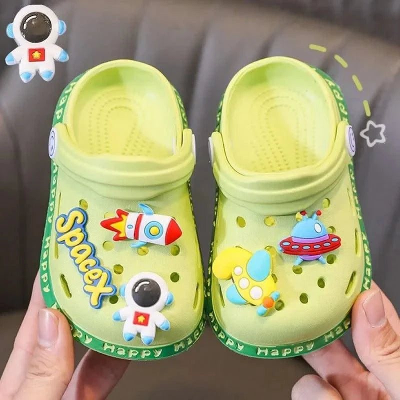 Anti-Skid Cartoon DIY Design Hole Soft Shoes | Baby | Kids Sandals | Children's Shoes | Slippers | Sandy Beach Slip-On Shoes For Toddlers