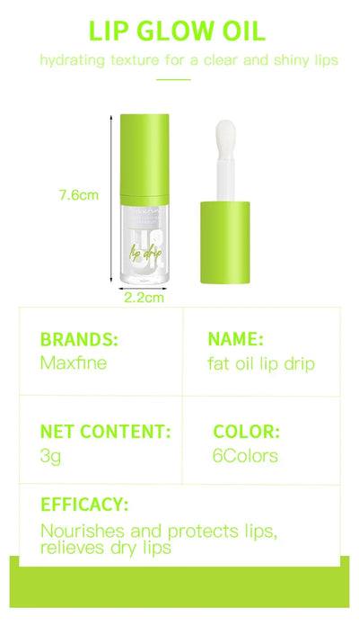 6-tone moisturizing lip gloss luminous oil lip gloss, moisturizing transparent liquid lip gloss, natural lip enhancer, make lips