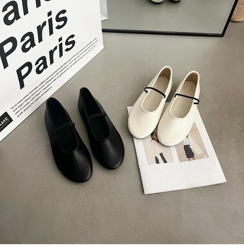 Fashion woman shallow slip on flats shoes ladies casual outdoor ballerina shoe