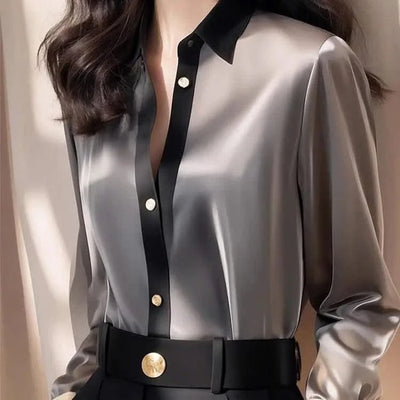 Pink Satin Women Waist-hugging Professional