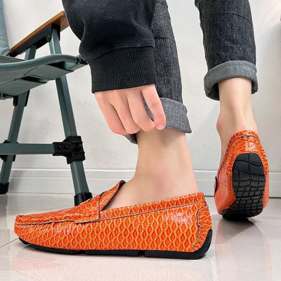 New Loafers Men Handmade Leather Dress Shoes Man Driving Flats Slip on Luxury Comfy Moccasins Black Party Shoes for Men