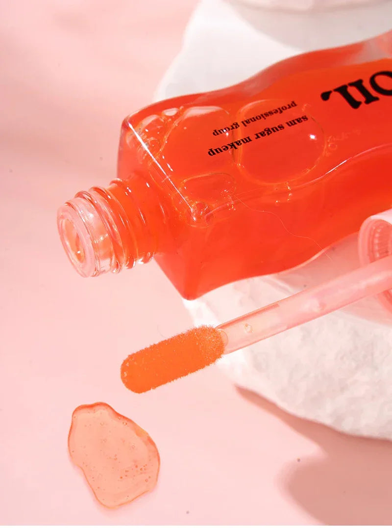 Water Light Honey Essence Lip Oil Long Lasting Moisturizing Fruity Shimmer Jelly Reduce Lip Lines Liquid Lipstick Gloss Makeup