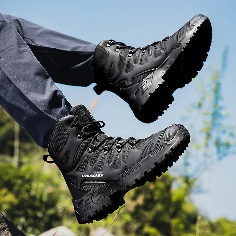 Men's Outdoor Hiking Tactical Boots Ankle Desert Boots Sports Climbing Shoes Military Work Waterproof Work Safety Hunting Shoes