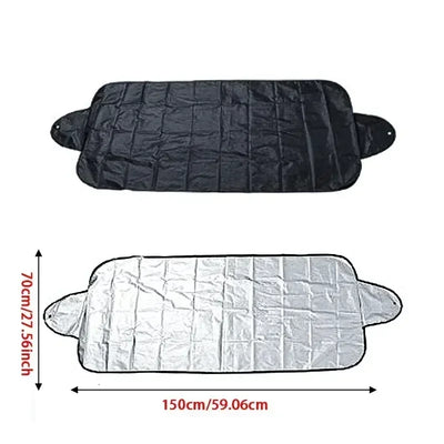Car Snow Shield - Cotton Material, Foldable Protective Cover, Protection Against Ice, Sun Precipitation, Vehicle Snow Pad Amagi