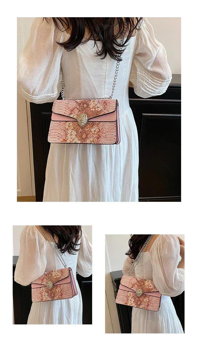 Designer messenger bag for women high-quality leather elegant shoulder classic handbag fashionable