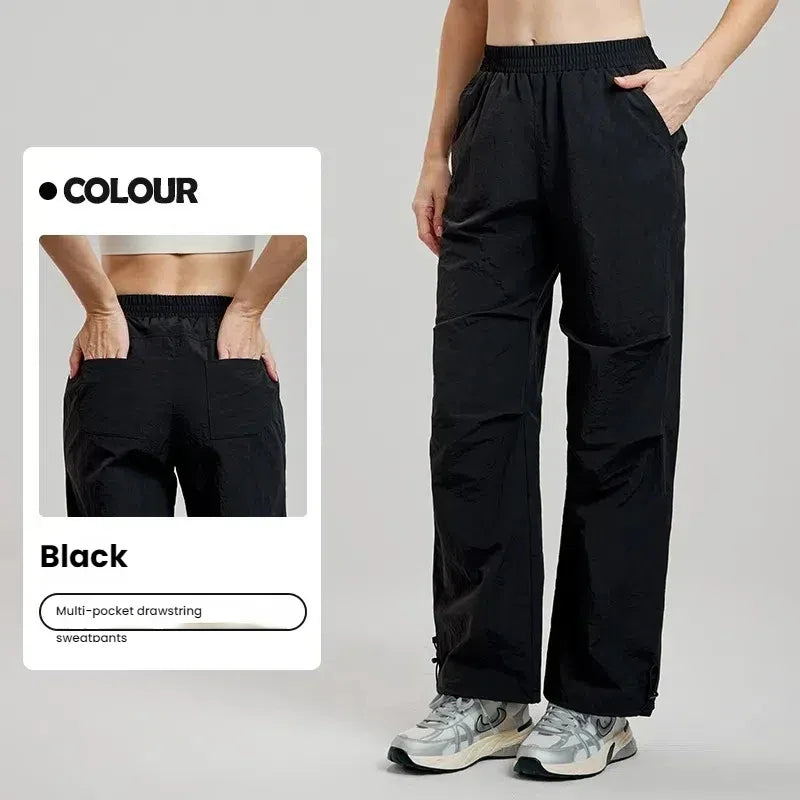 New Women's Cargo Pants Outdoor Hiking Trekking Straight Leg Tactical Softshell Windproof Waterproof Multi-Pocket Sports Pants