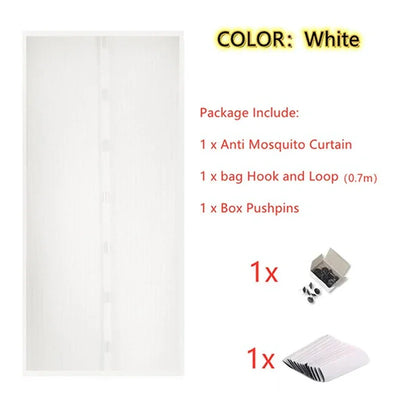 Summer Magnetic Screen Door Curtain Anti-Mosquito Net Fly Insect Screen Mesh Automatic Closing Kitchen Curtain Easy Installation