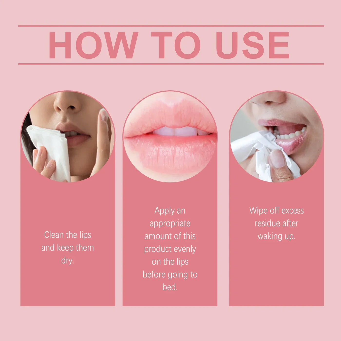 EELHOE Strawberry Night Lip Mask Overnight Deep Hydration Exfoliant for Lips Enhance Skin Elasticity Moisturizing Lip Mask 30g