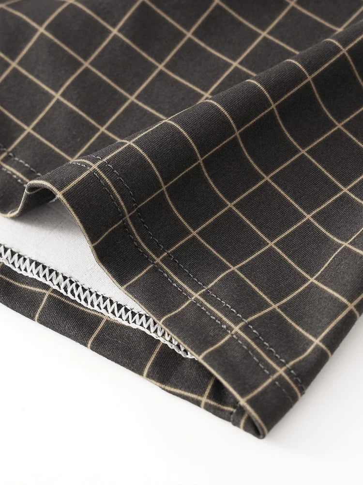 4-Pack Men's Polyester Boxers - Plaid Pattern, Classic Fit