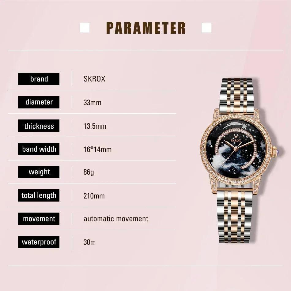 2024 high end luxury diamond watch women mechanical automatic movement ladies watches stainless steel fashion women’s