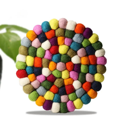 Wool Felt Singing Bowl Mat Handmade Colorful Sound Bowl Accessories Circular Musical Instrument Mats Square Seat Cushions