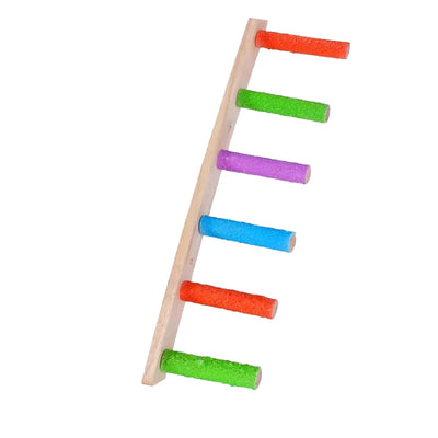 4/6/8 Step Bird Climbing Ladder Parrot Toy Ladder Bird Interaction Fun Climbing Toys Wooden Exercise Rack