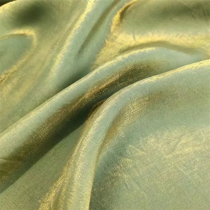 Mermaid Texture Gradient Reflective Fabric Illusion By The Meter for Shirt Full Dress Hanfu Clothing DIY Sewing Soft Cloth White