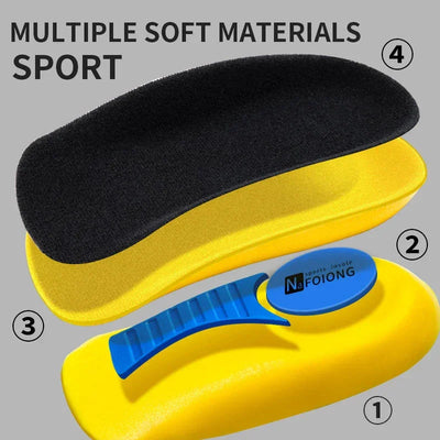 Orthopedic Insoles Plantar Fasciitis Flat Feet Increase Insoles Arch Support Shock Absorption Pain Relief Foot Care Shoe Cushion