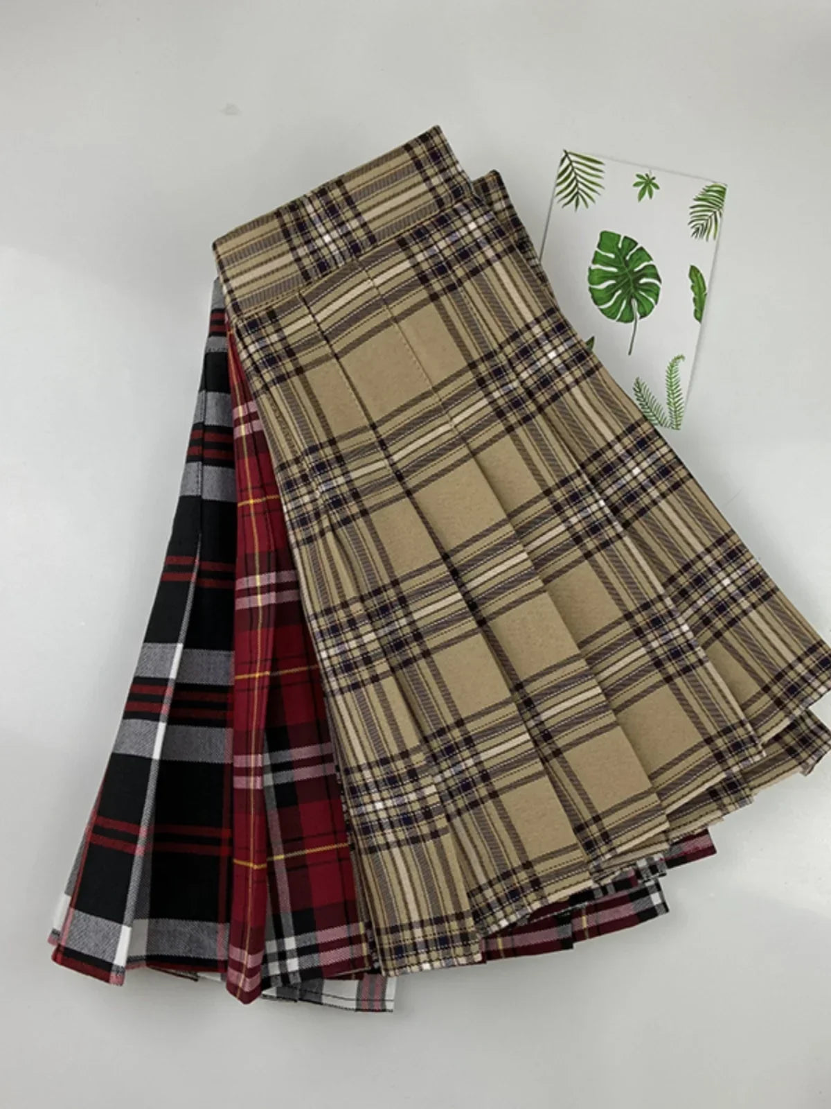 Skirts Summer A-line School Clothes For Women Y2k Skirt With Shorts Plaid Pleated High Waisted Ropa Dama Korean Style Skort