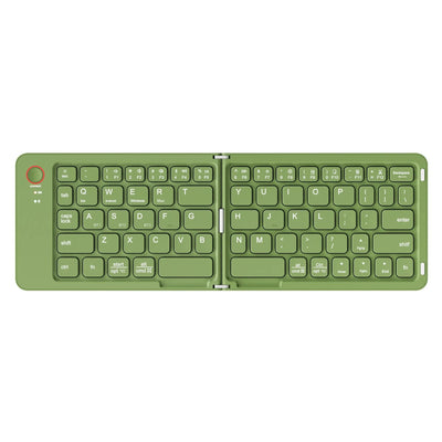 Double Folding Keyboard Mini Wireless Keyboard Foldable Dual Bluetooth Keyboard with Touchpad for Windows Android IOS iPad Phone