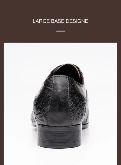 Handmade Mens Wedding Dress Brogue Shoes Genuine Leather Lace-up Latest Design Fashion Casual Shoes Man Pointed Dress Shoes