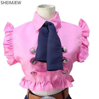 Cosplay Anime Girl Plays Original Sin Cosplay Cute Heroine Pink Shirt Short Skirt Suit Office Daily Short Skirt Comic Exhibition