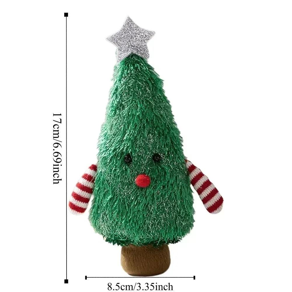 Home decor handmade christmas tree decoration soft decorative xmas desktop ornament creative cartoon doll kids gift