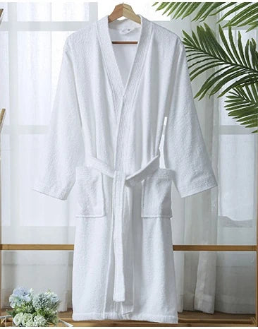 Women's Long Soft Bathrobe 100% Cotton with Quick-Drying Absorbent Material for Autumn and Spring Sleepwear Bath Robes badjas
