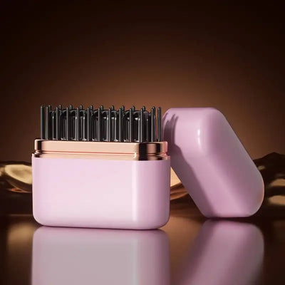 Portable Hair Straightener Brush Rechargeable Mini Smoothing Brush for Styling for Home Travel Gift Heated Electric Hair Brushes