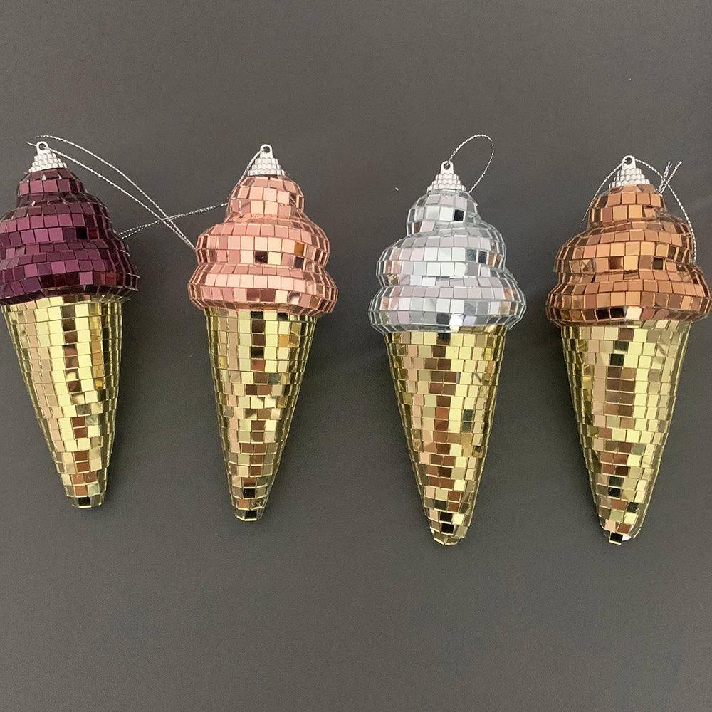 6in hanging disco ice cream mirror room decor reflective ball series diy ornaments bedroom decoration wall art