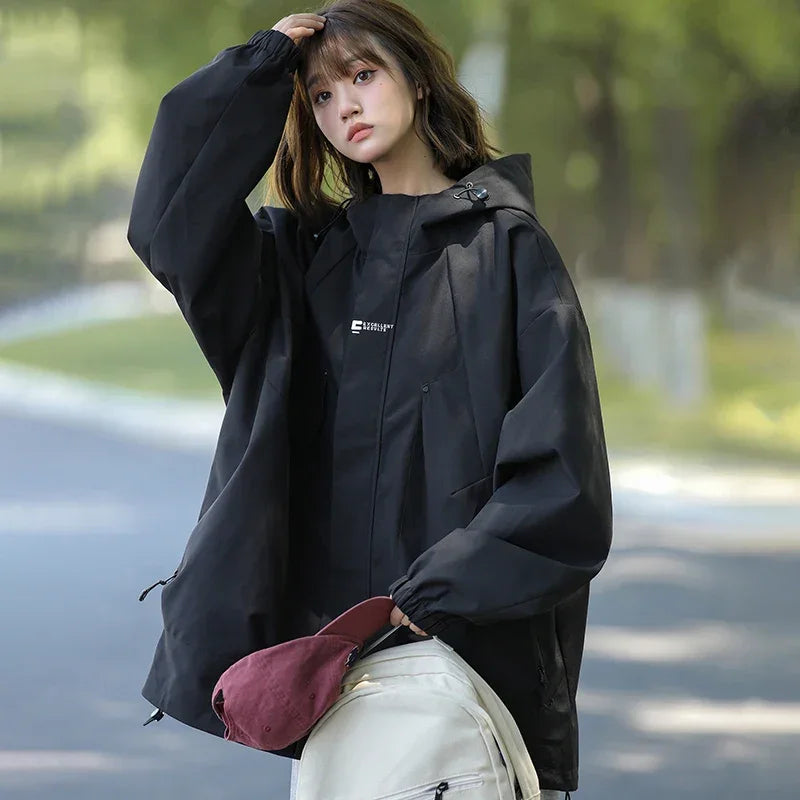 New Waterproof Hiking Jacket Women Windproof Sports Coat Hooded Windbreaker Jackets Men Outdoor Ride Climbing Running Jacket