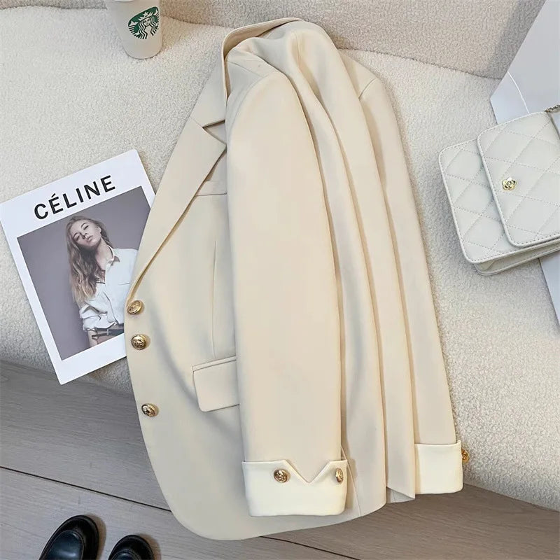 autumn long sleeve blazers outwears women 2025 fashion casual office lady jackets coats elegant