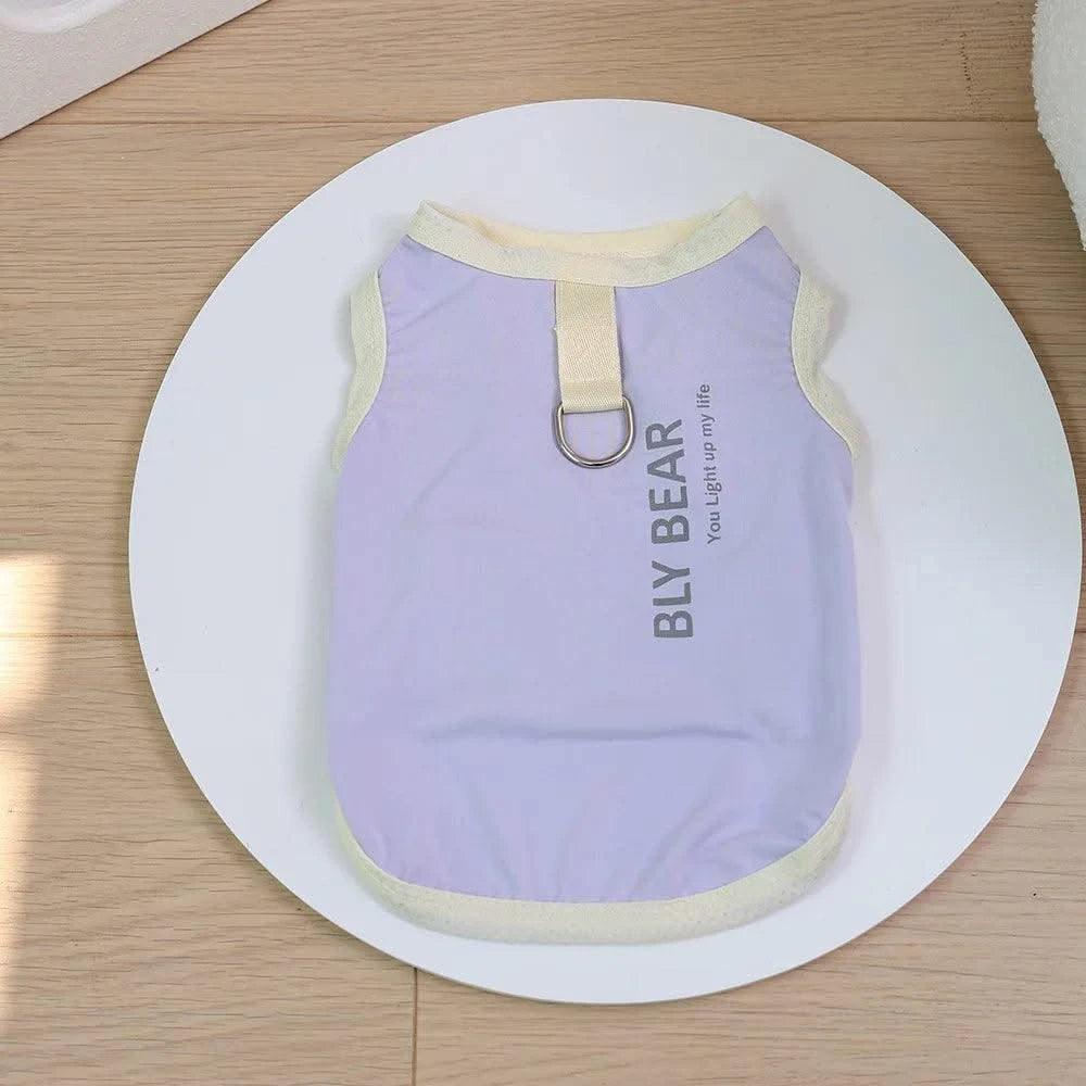 Pet Summer Cute INS  Breathable Patch Traction Tank Top Dog summer cloths  Cooling Vest for Dog  sun protective
