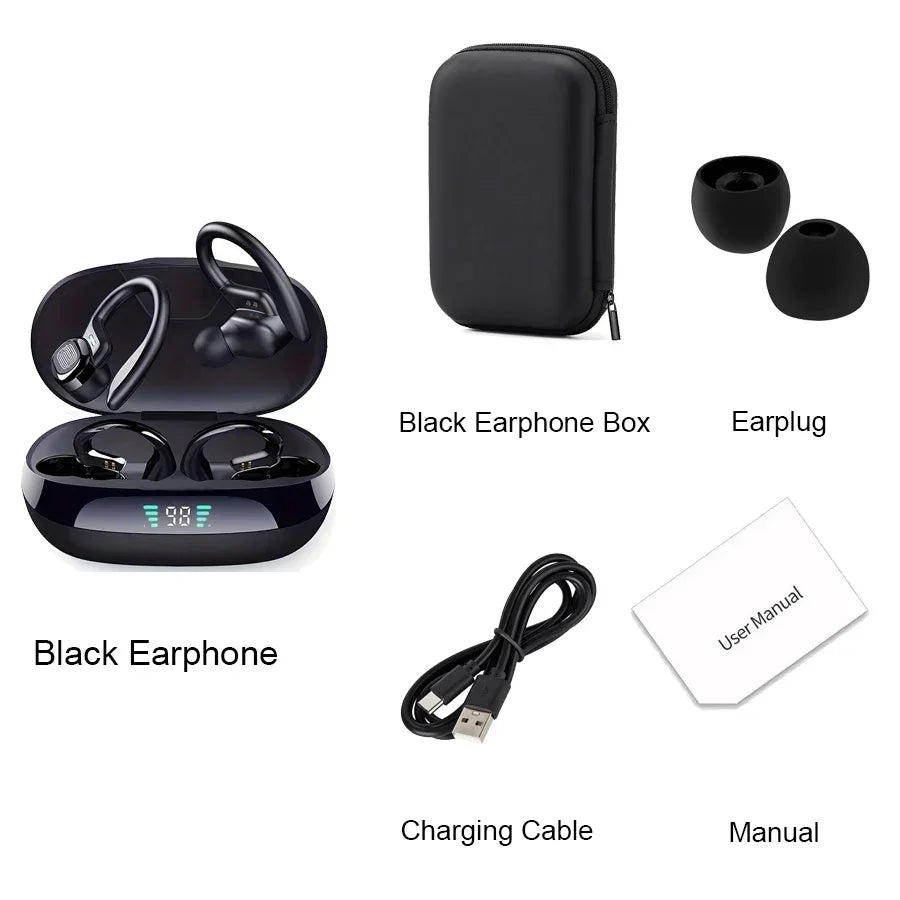 Original Wireless Earphones Ture Wireless Earbuds Ear Hook Sports HiFI Stereo Waterproof Headset With Mic TWS Headphone