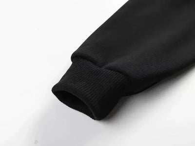 Men's Black Hooded Sweatshirt Street Casual Sportswear Printed with Famous Wrestler's Print CM Return Autumn and Winter Novelty