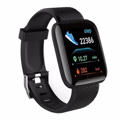 Smart Watch Sport Fitness Bracelet Control Music Message Display Pedometer Bluetooth Connect Smartwatch 116 Alarm Clock Weather
