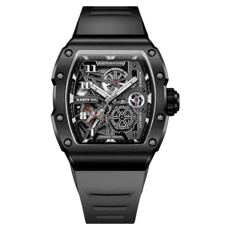 2025 Top Brand Original Automatic Watch for Men High-end Luxury Hollow Out Chronograph Waterproof Mens Mechanical Watches Reloj