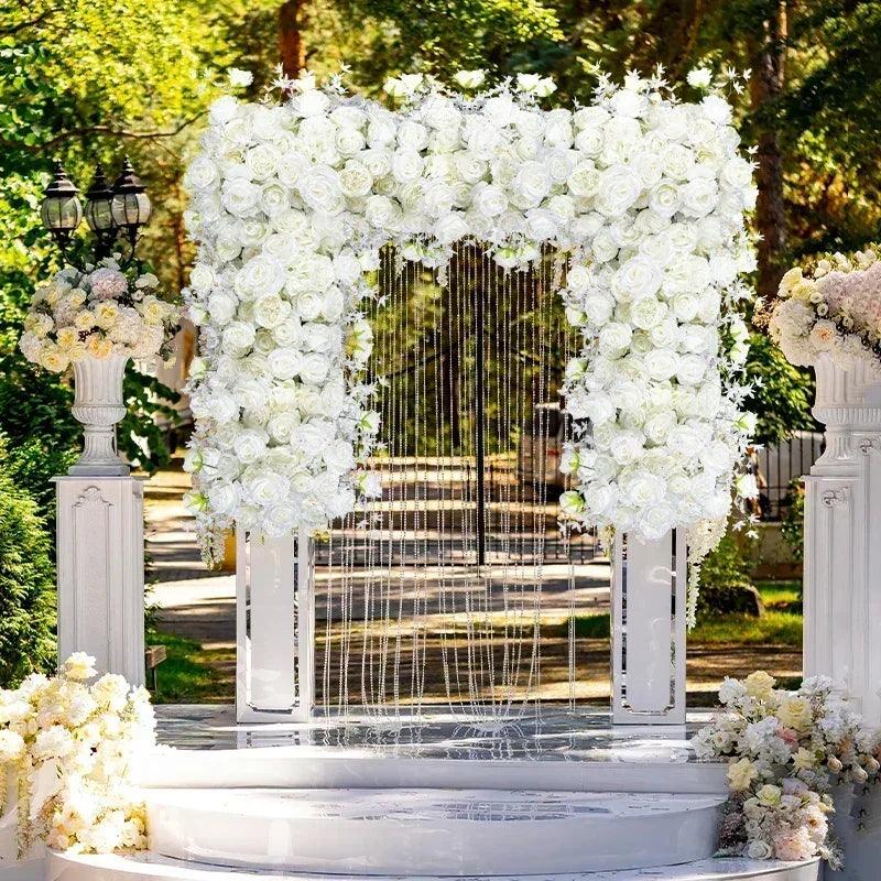 90cm white rose flower rowdecor wedding party dress