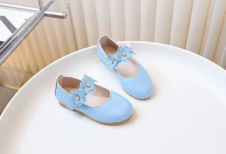 Spring Autumn Little Girls Ballet Shoes Sweet Chic Kids Fashion Princess Leather Shoes Causal Versatile Children's Flats Soft