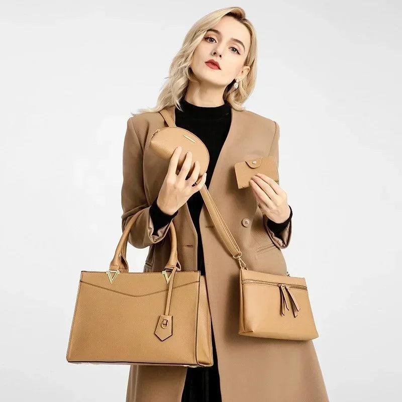Women’s handbags shoulder bags for female luxury designer top-handle tote bag purse wallet quality leather high-end