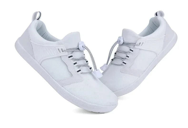 2024 White Wide Barefoot Flats Shoes for Women Outdoor Women's Minimalist Shoes Wide Toe Casual Walking Shoes Running Exercise