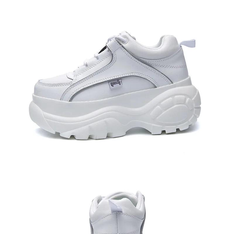 2025 designer women platform casual buffalo sneakers low-top light 6cm sole breathable shoes outdoor white tennis
