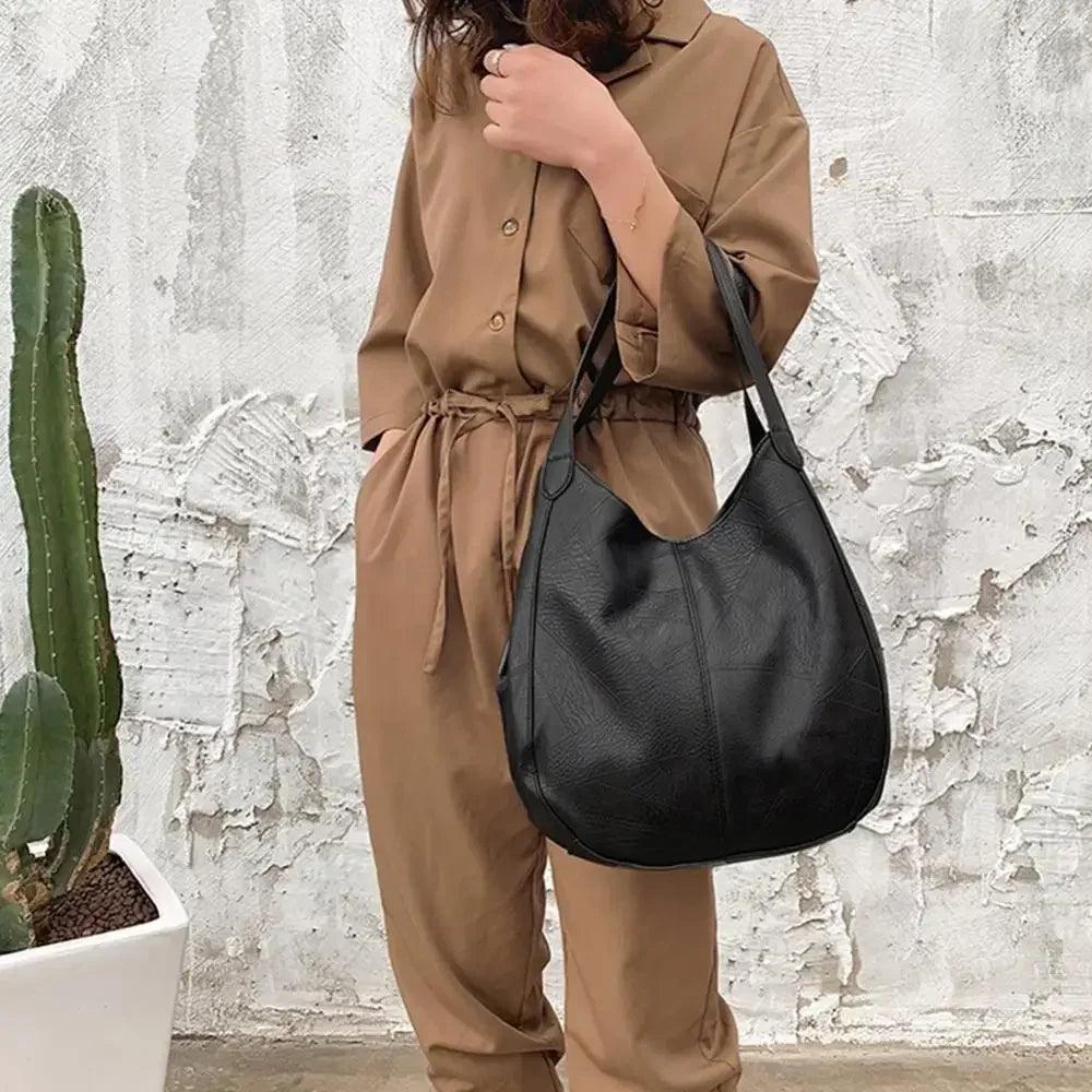 Women’s handbags vintage luxury leather shoulder bag designers large modern fashion brand female