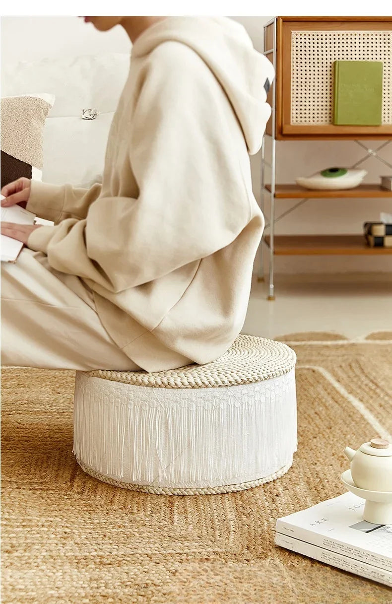 Cushion Not Collapse Home Floor Round Stool Thickened Lumbar Support Seat Cushion Straw Cushion New Arrival Bestseller Gift