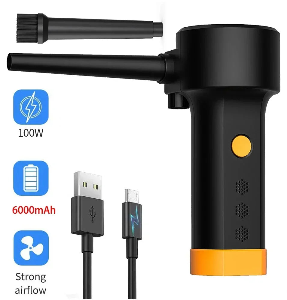 Icanzuo Cordless Air Duster Electric Air Blower Computer Keyboard Cleaning,Rechargeable Handheld Computer Duster Cleaner