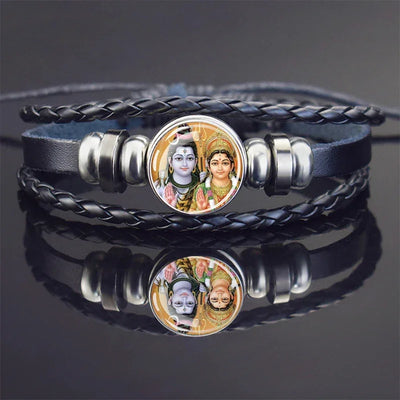 Hinduism God Bracelets Ganesha Vishnu Shiva Amulet Bracelet for Men Women Goddess of Kashmi Wealth Bangle India Buddhism Jewelry