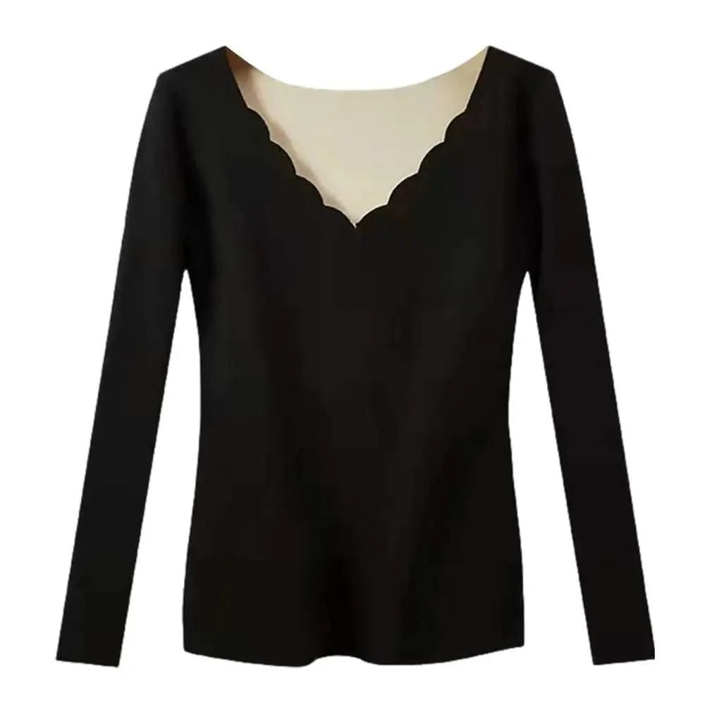 Womens Thermal Underwear Long Thermal Underwear Shirt Soft Elastic Warmth Shirt Winter Underwear Comfortable for Women