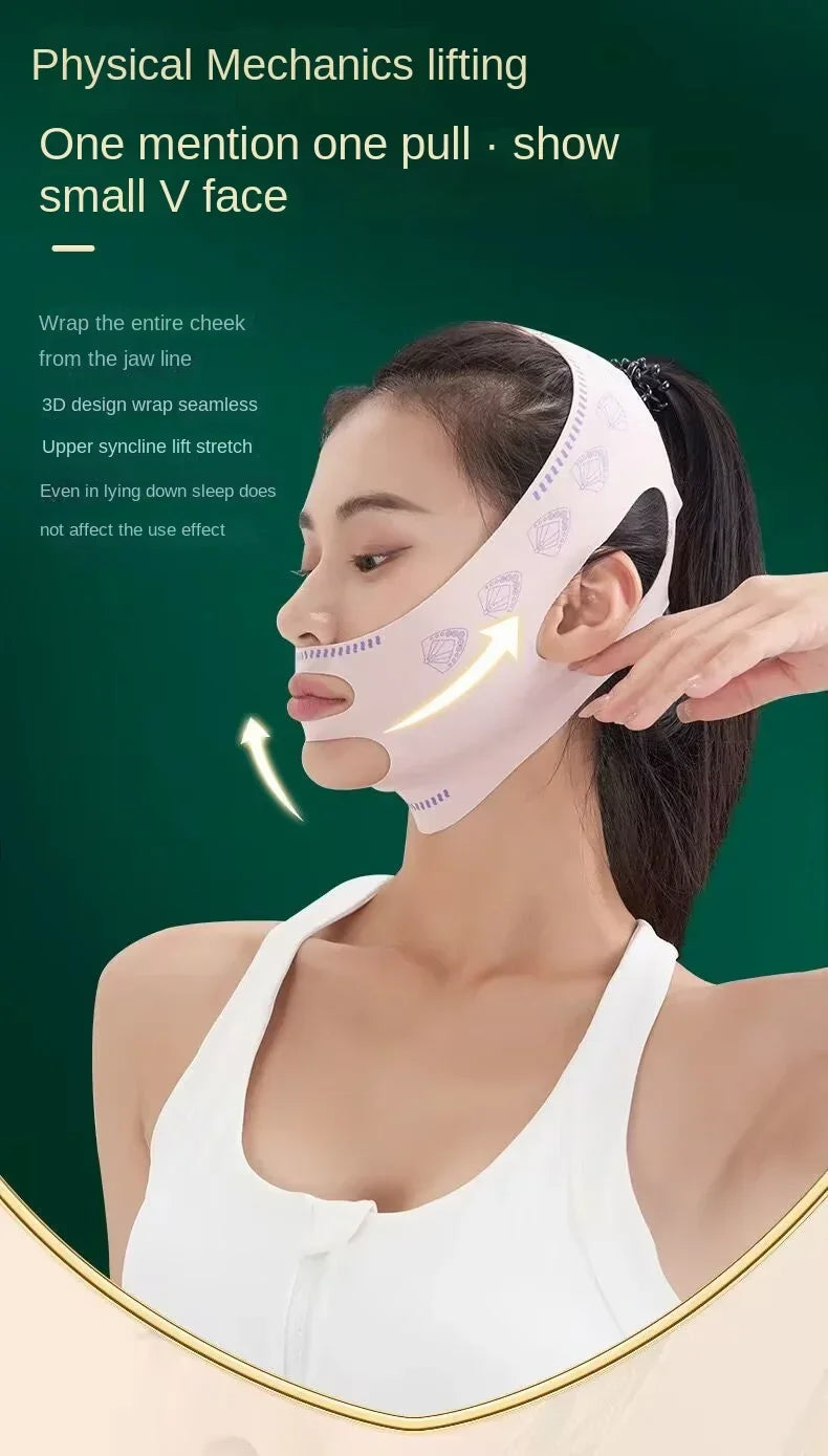 Face slimming bandage v face lifting tighten facial nasolabial folds double chin to improve sleep facial engraving mask lifting