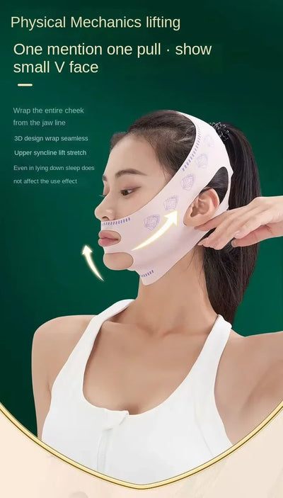 Face slimming bandage v face lifting tighten facial nasolabial folds double chin to improve sleep facial engraving mask lifting