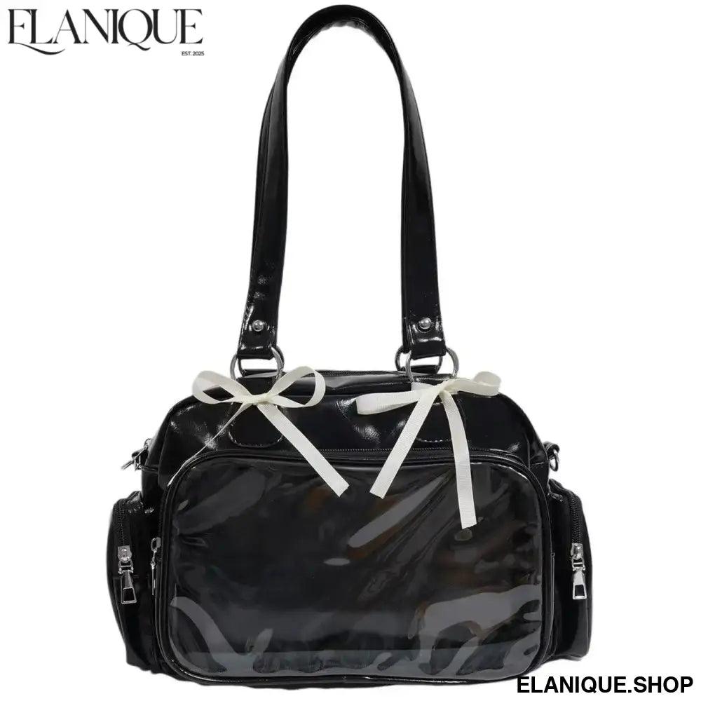 Tri-Colour Baguette Crossbody Bag – Versatile Bow-Detail Shoulder Bag